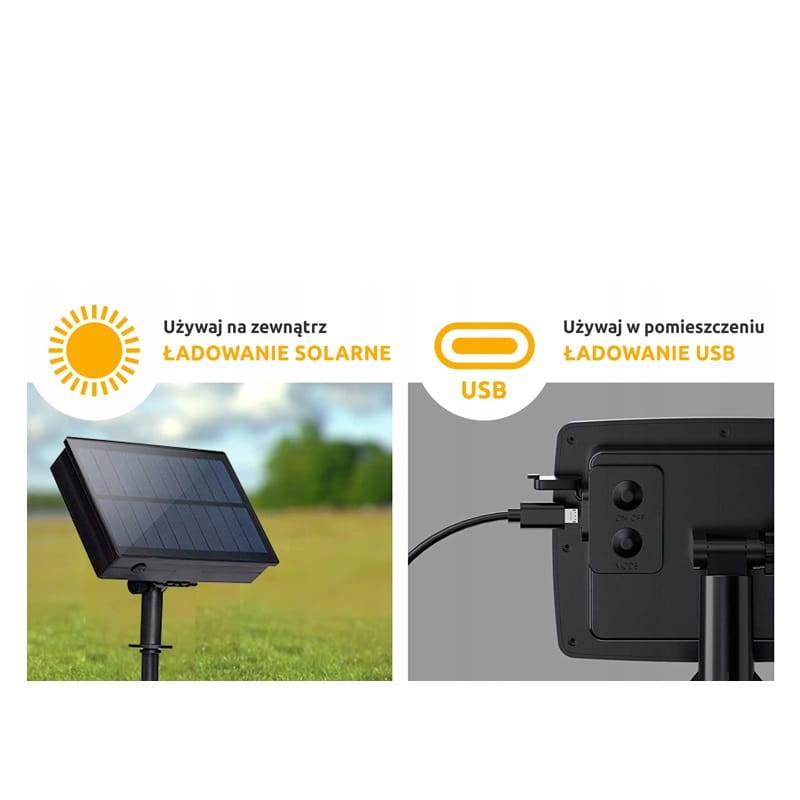 Girlanda ogrodowa solarna i USB C 10 x żarówka LED 10m biała ciepła IP65_3