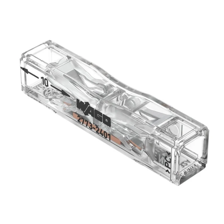 Szybkozłączka WAGO przelotowa 2x0,75 - 4mm2 transparentna 2773-2401