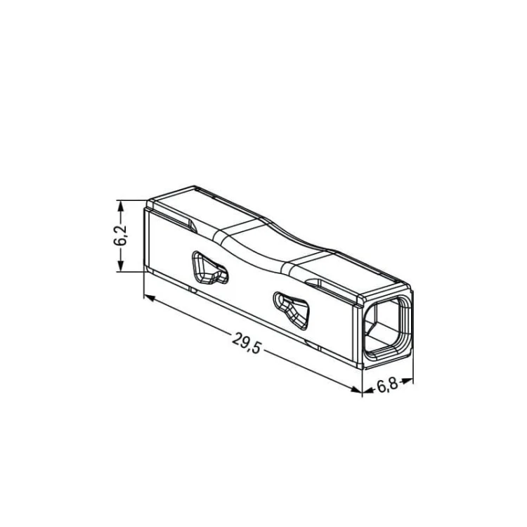 Szybkozłączka WAGO przelotowa 2x0,75 - 4mm2 transparentna 2773-2401_6