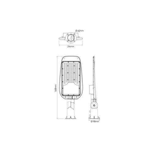 Oprawa, lampa uliczna LED LEDLine 100W IP65 Streetlite - biała neutralna_2