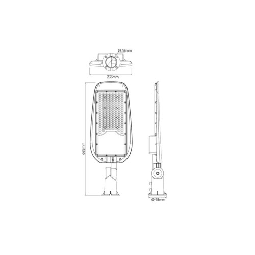 Oprawa, lampa uliczna LED LEDLine 150W IP65 Streetlite - biała neutralna_2