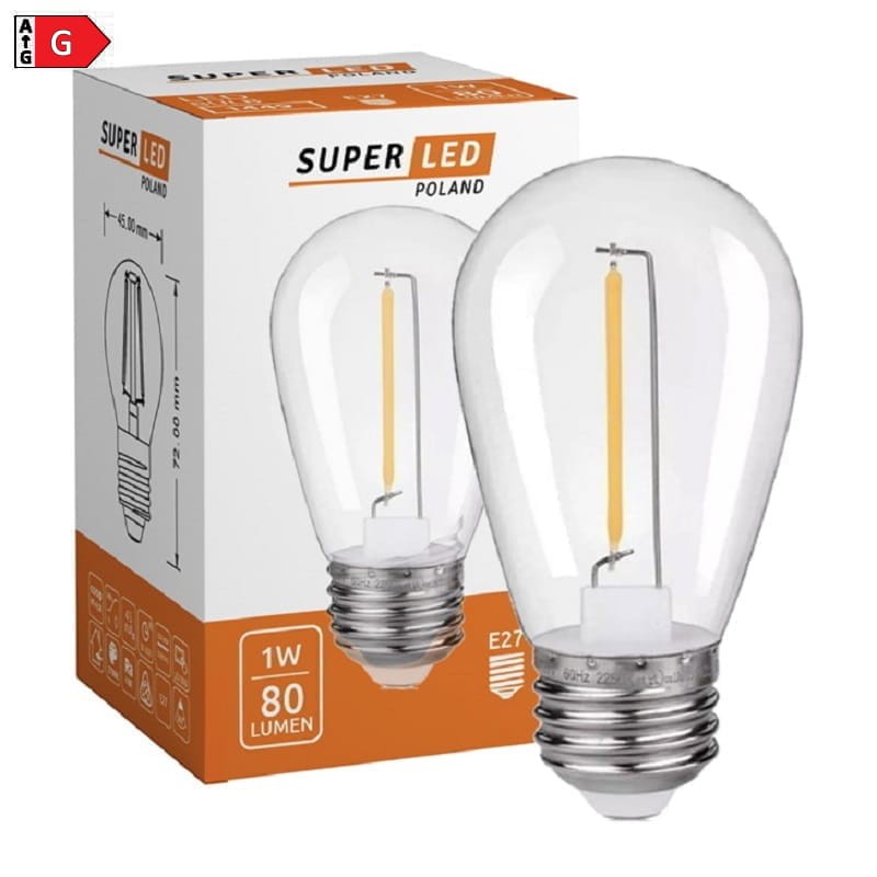 żarówka E27 1W filament do girland ciepła.jpg