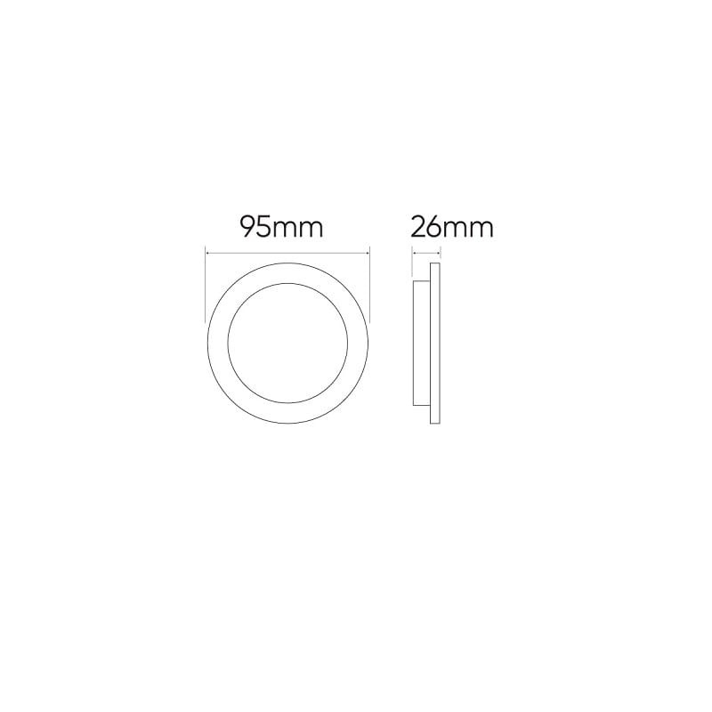 Panel podtynkowy plafon sufitowy okrągły 5W 230V biały ciepły _4