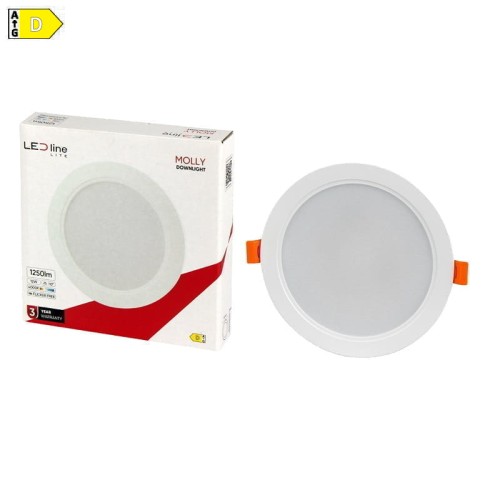 Panel podtynkowy plafon sufitowy okrągły 12W 230V biały neutralny