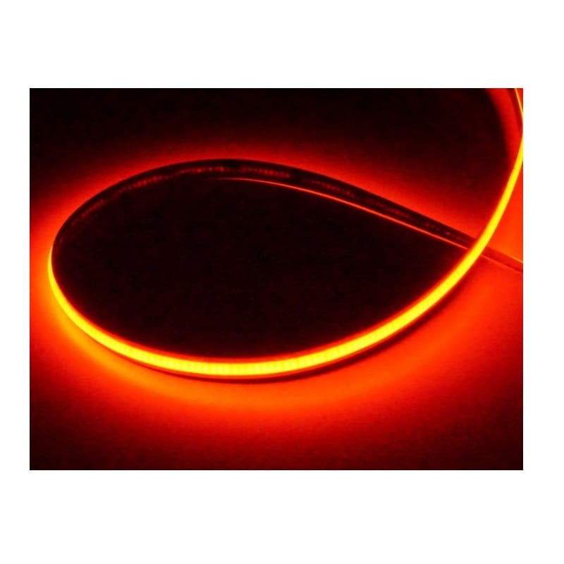 Taśma LED COB czerwona liniowa 480LED/m, 12V, rolka 5m