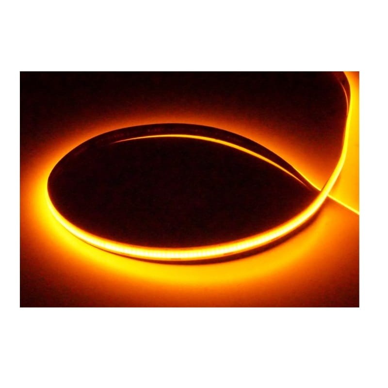 Taśma LED COB pomarańczowa liniowa 480LED/m, 12V, rolka 5m