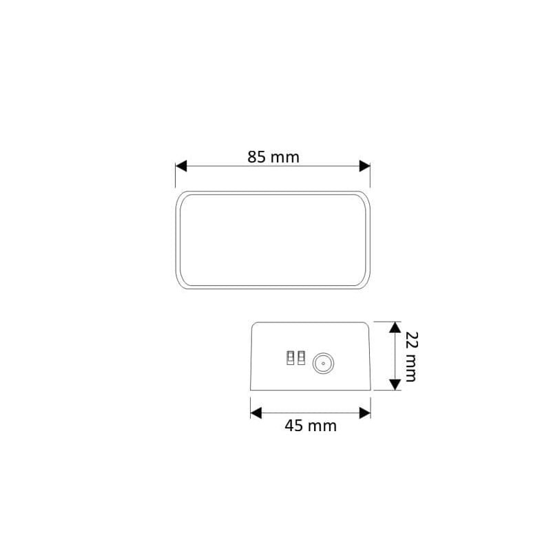 Odbiornik RGB FUT037  wymiary