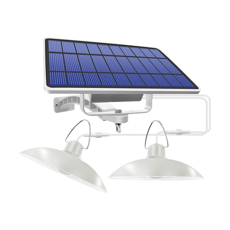 lampa solarna podwójna biała