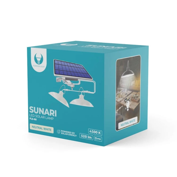 lampa solarna podwójna biała pudełko