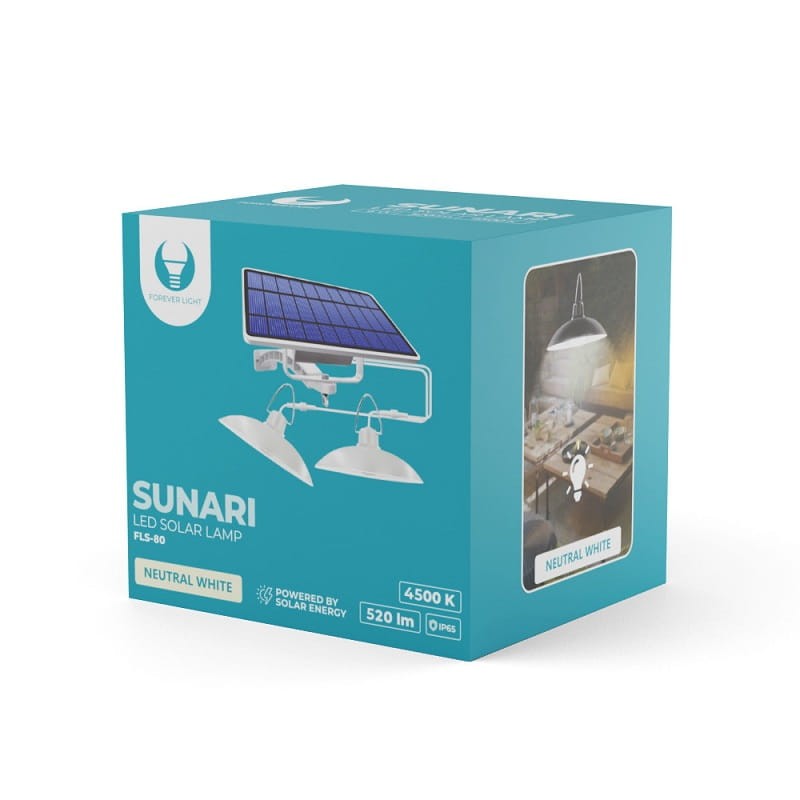 lampa solarna podwójna biała pudełko