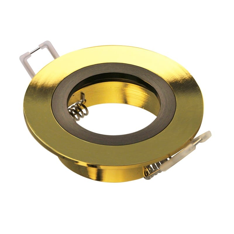 oprawa okrągła złoto czarna widok