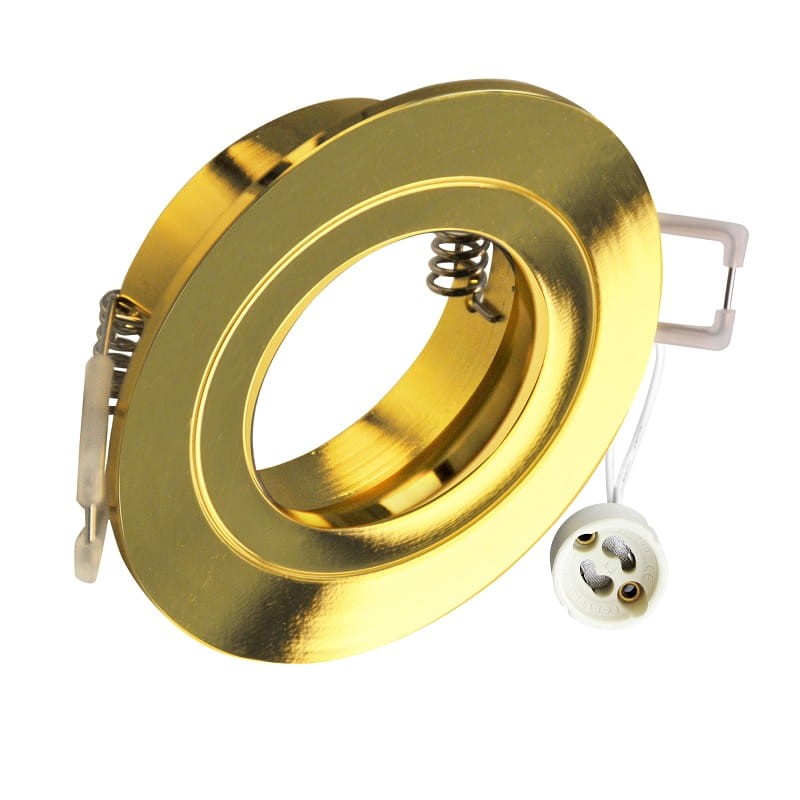 oprawa okrągła złota GU10