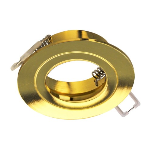 Oprawa okrągła GU10 sufitowa wpuszczana stała złota