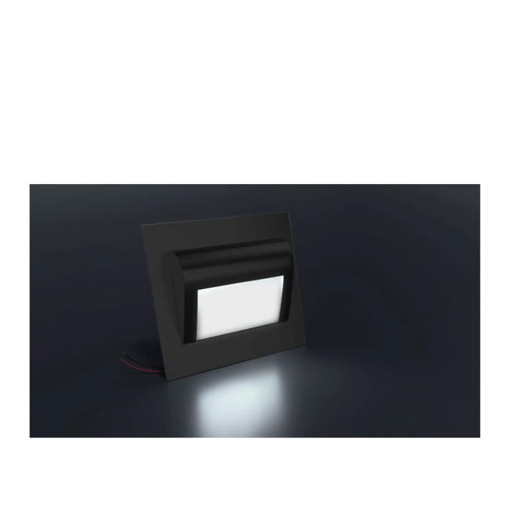 44.Oprawa schodowa LED 1,5W 12V czarna  wymiar barwa ciepła