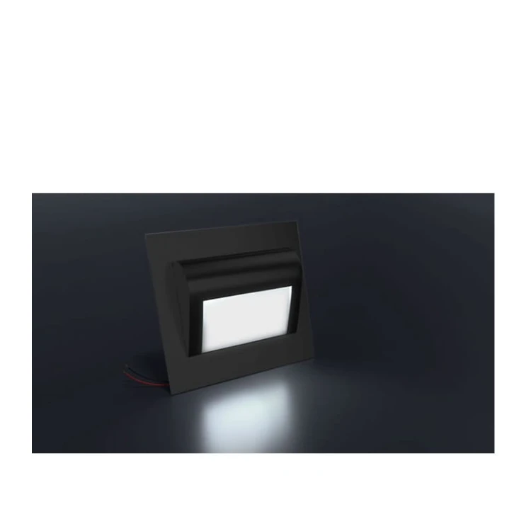 Oprawa schodowa LED 1,5W 12V czarna barwa zimna