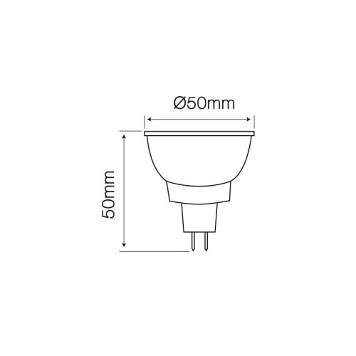 żarówka LED MR16 3W 12V 36° biała zimna_3