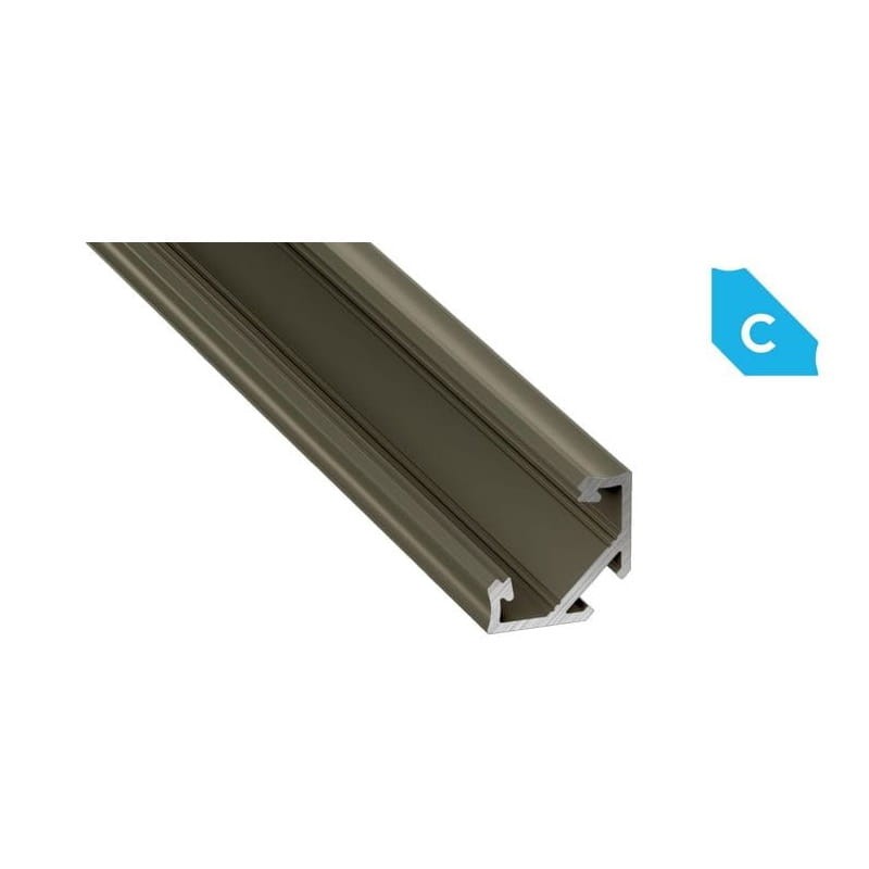 PROFIL typ C 2m INOX narożny 45°