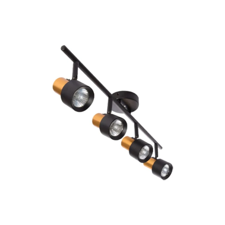 Kinkiet lampa czteropunktowa GU10 KATIA IV ruchoma czarno-złota_2