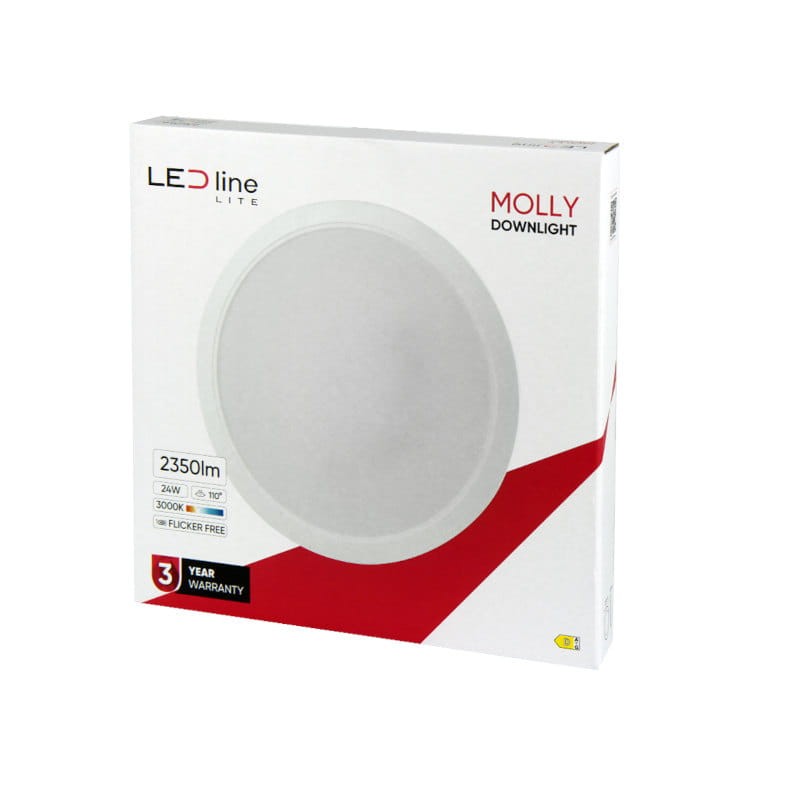 Panel podtynkowy plafon sufitowy okrągły 24W 230V biały ciepły_3