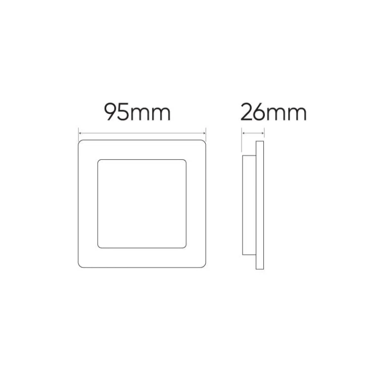 Panel podtynkowy plafon sufitowy kwadratowy 5W 230V biały neutralny_4