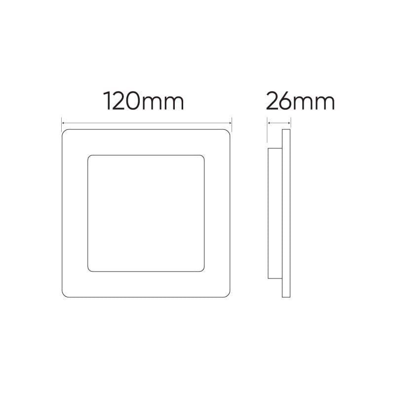 Panel podtynkowy plafon sufitowy kwadratowy 9W 230V biały ciepły_4
