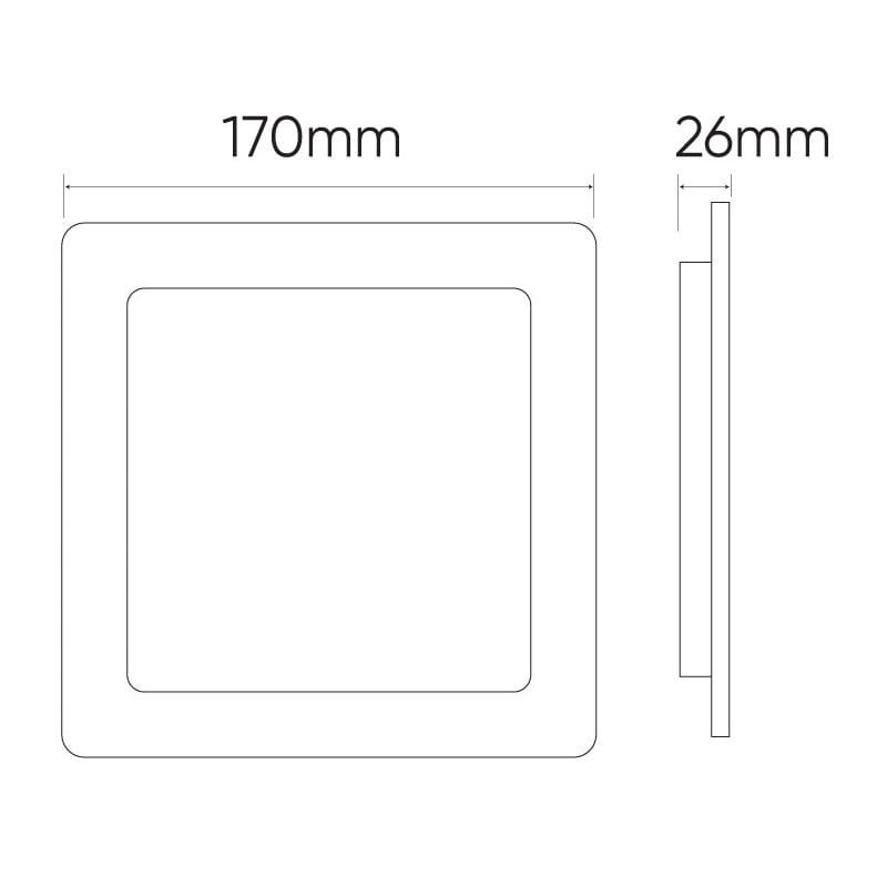 Panel podtynkowy plafon sufitowy kwadratowy 18W 230V biały ciepły_4