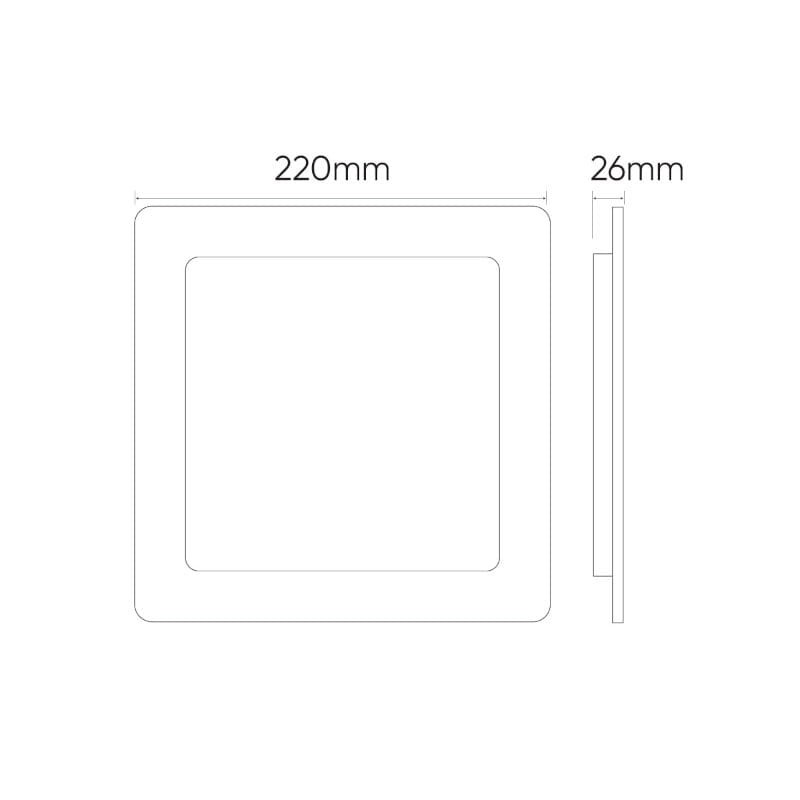 Panel podtynkowy plafon sufitowy kwadratowy 24W 230V biały neutralny_4