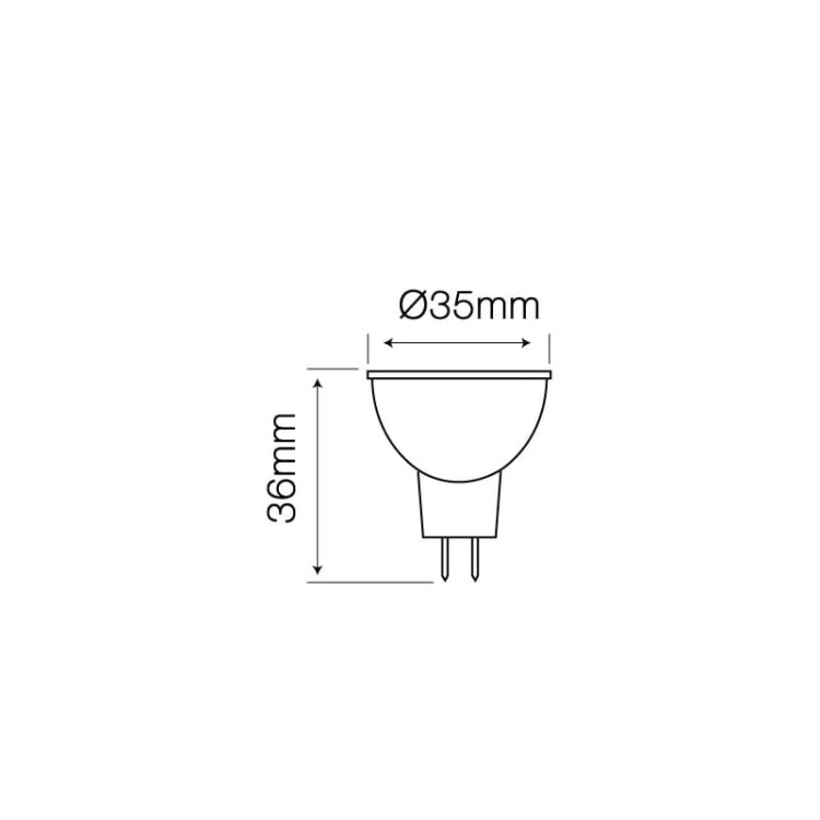 żarówka LED MR11 3W 12V biała zimna  38°_3