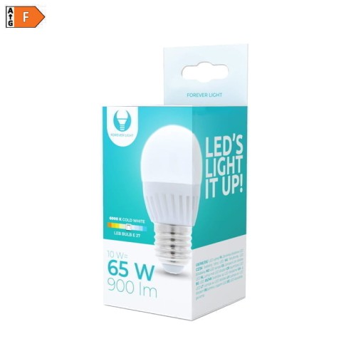 Żarówka LED E27 10W G45 kulka biała zimna