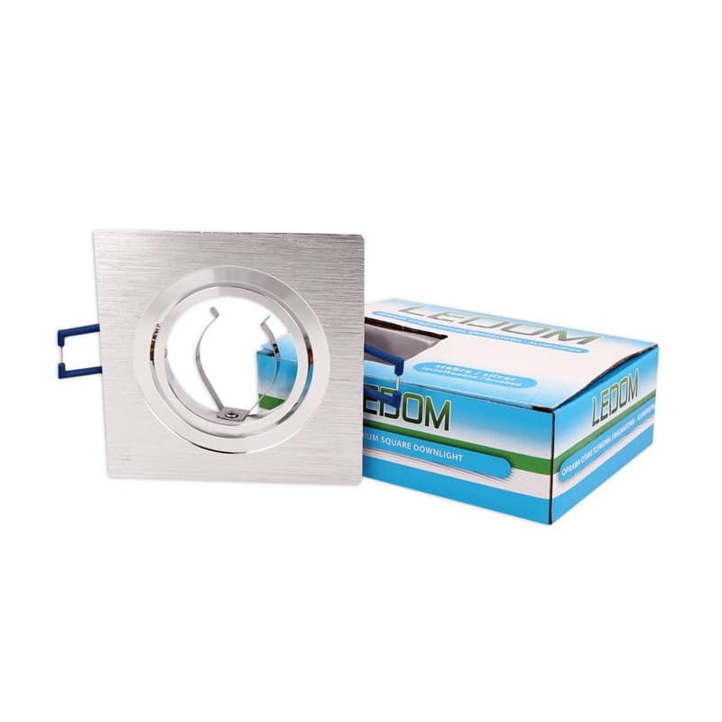 Oprawa kwadratowa ruchoma, aluminium - srebrna szczotkowana