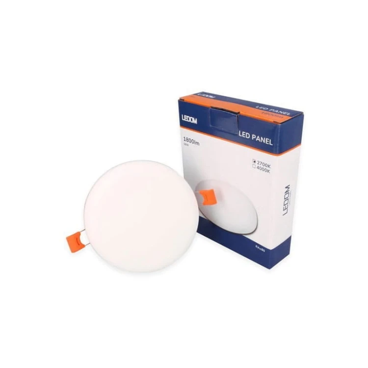 Panel LED LEDOM 18W bezramkowy wpuszczany biały ciepły 2700K