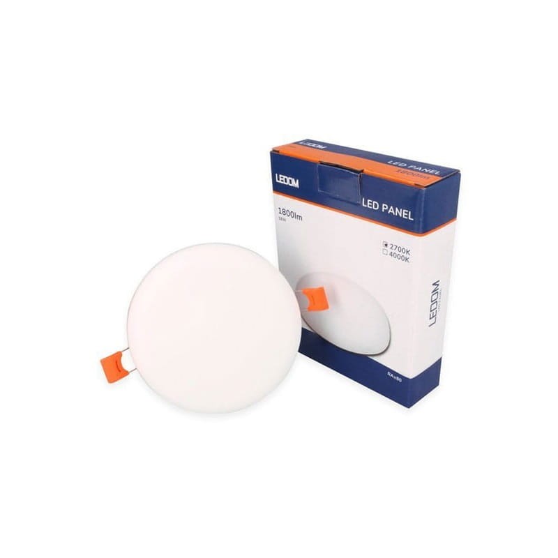 Panel LED LEDOM 18W bezramkowy wpuszczany biały ciepły 2700K