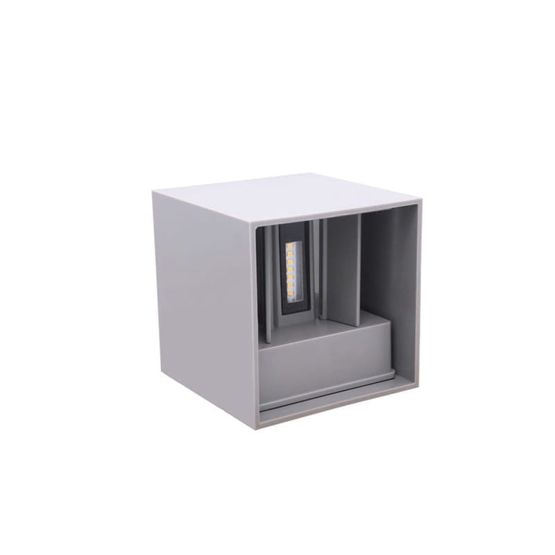 Kinkiet zewnętrzny LED 2x3W 3000K IP54 szary