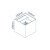 Kinkiet zewnętrzny LED 2x3W 4000K IP54 LEDOM czarny CUBE wymiary