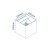 Kinkiet zewnętrzny LED 2x3W 4000K IP54 LEDOM szary CUBE wymiary