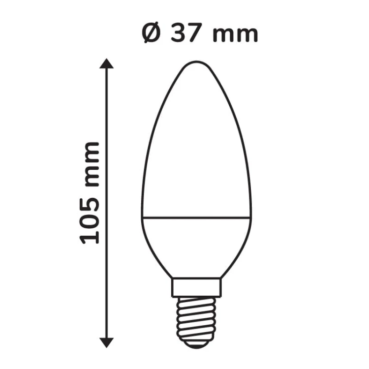 żarówka LED E14 6W biała ciepła świeczka_3