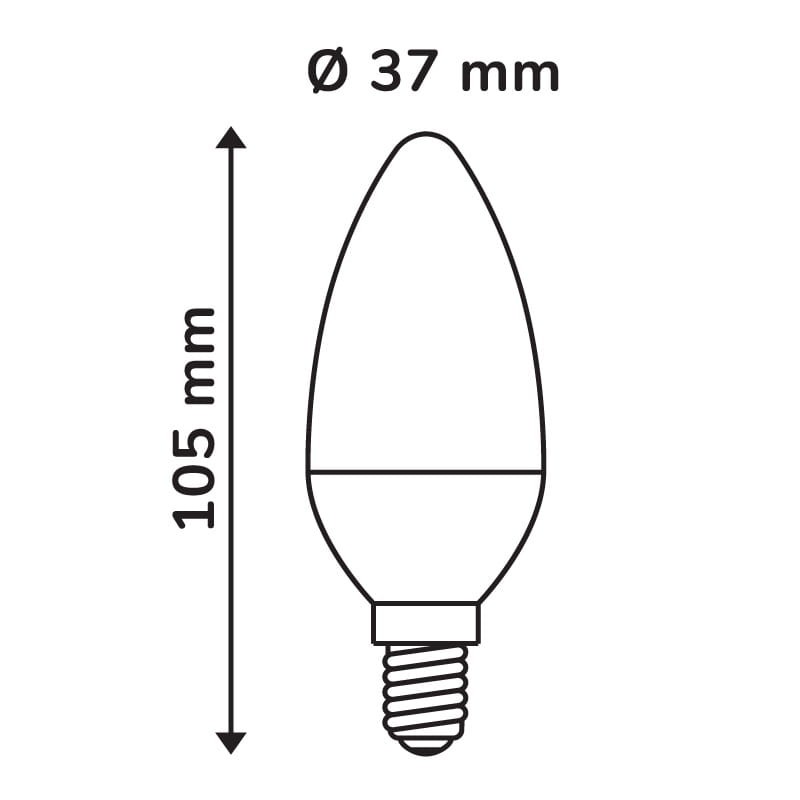 żarówka LED E14 6W biała ciepła świeczka_3