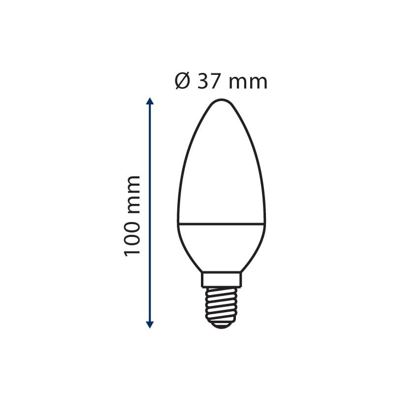 Żarówka LED LEDOM E14 8W biała ciepła świeczka wymiary