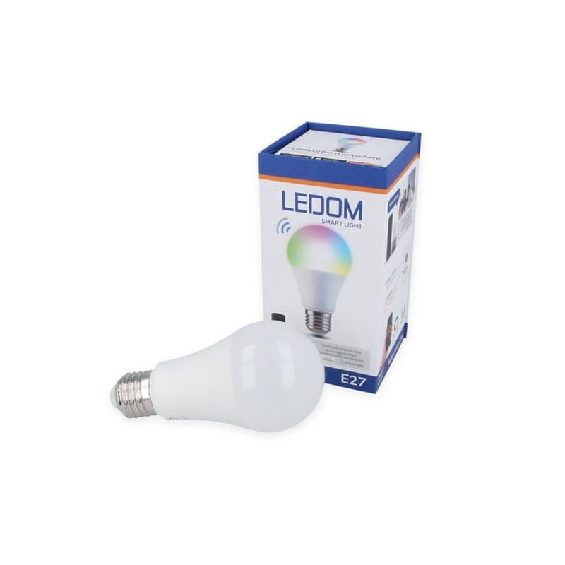 Żarówka LED LEDOM E27 A60 10W RGB WW CW sterowna aplikacją TUYA z pudełkiem