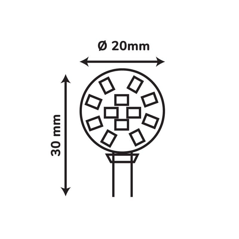 Żarówka LED G4 2W 12V 3000K_2