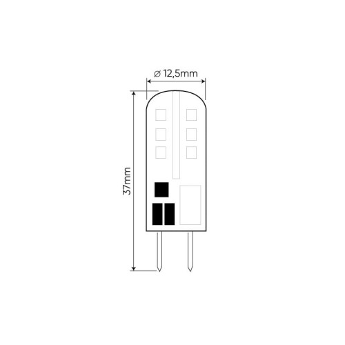 Żarówka LED G4 3W 12V biała ciepła w silikonie