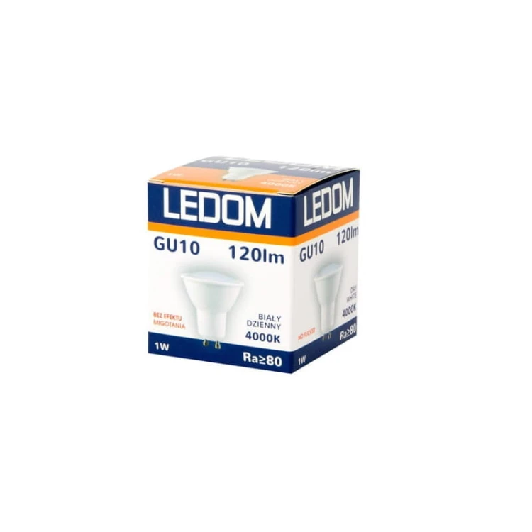 Żarówka LED LEDOM GU10 1W biała neutralna opakowanie