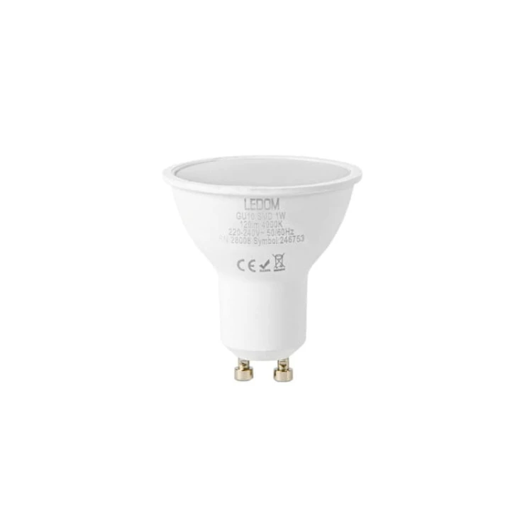 Żarówka LED LEDOM GU10 1W biała neutralna