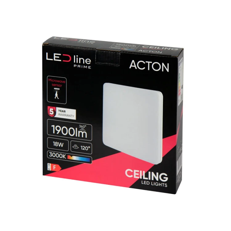 pudełko Plafon lampa LED 18W IP54 3000K z czujnikiem ruchu