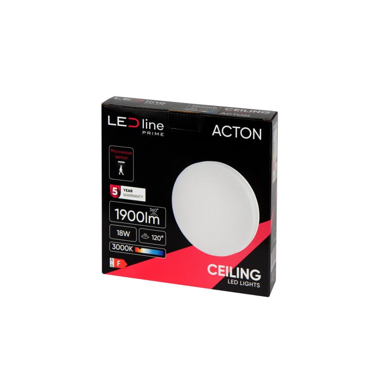 pudełko Plafon lampa LED 18W IP54 3000K z czujnikiem ruchu