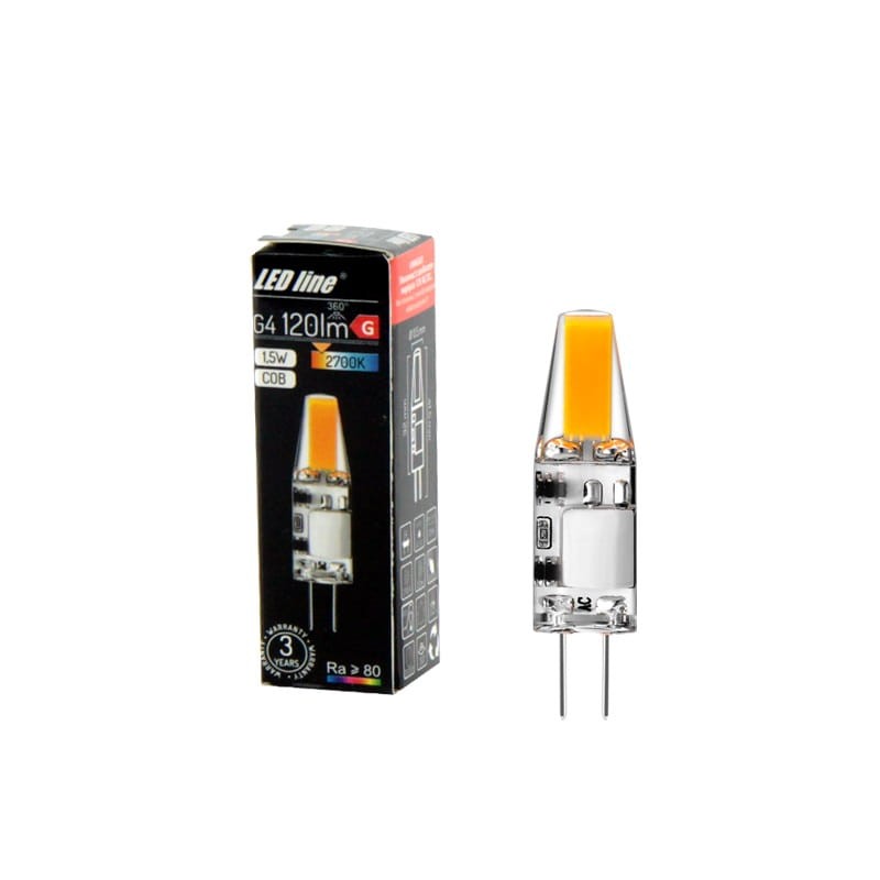 Żarówka LED LEDline mini G4 1,5W 12V biała ciepła 2700K_5