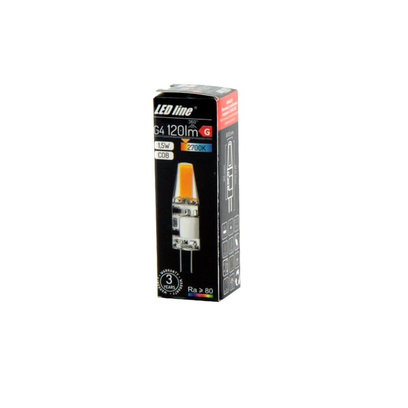 Żarówka LED LEDline mini G4 1,5W 12V biała ciepła 2700K_6