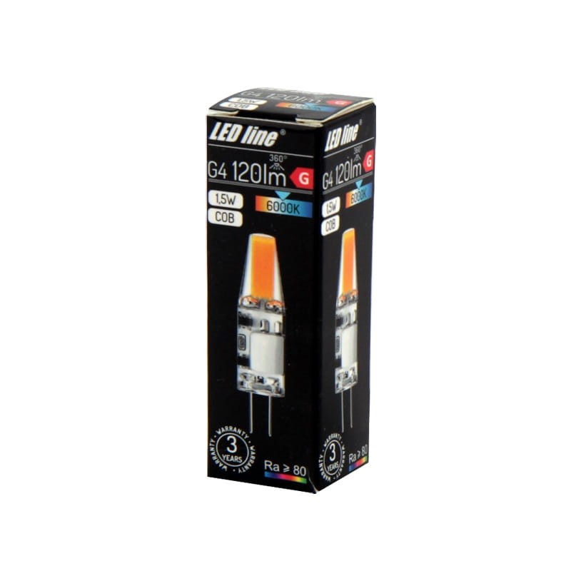 Żarówka LED LEDline mini G4 COB 1,5W 12V biała zimna 6000K_3