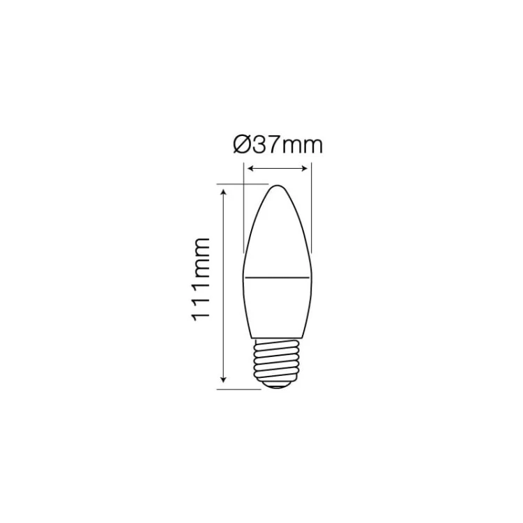 żarówka LED E27 7W C37 biała dzienna_3