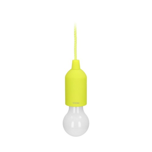 Lampka nocna przenośna wisząca na sznurku 3xAAA limonkowa